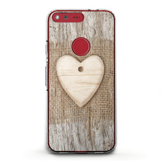 Lex Altern TPU Silicone Google Pixel Case Wooden Heart