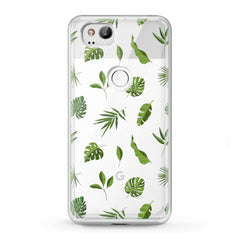 Lex Altern TPU Silicone Google Pixel Case Green Tropical Leaves Art