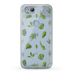 Lex Altern TPU Silicone Google Pixel Case Green Tropical Leaves Art