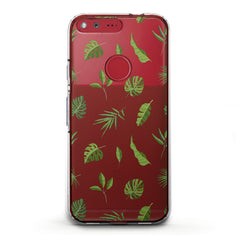 Lex Altern TPU Silicone Google Pixel Case Green Tropical Leaves Art