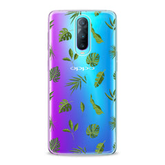 Lex Altern TPU Silicone Oppo Case Green Tropical Leaves Art