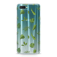 Lex Altern TPU Silicone Oppo Case Green Tropical Leaves Art