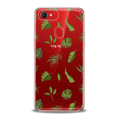 Lex Altern TPU Silicone Oppo Case Green Tropical Leaves Art