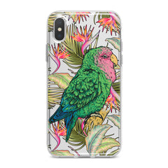 Lex Altern TPU Silicone Phone Case Green Tropical Parrot