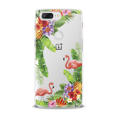 Lex Altern TPU Silicone OnePlus Case Tropical Floral Flamingo