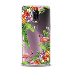 Lex Altern TPU Silicone OnePlus Case Tropical Floral Flamingo