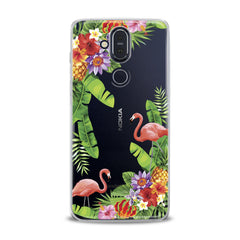 Lex Altern TPU Silicone Nokia Case Tropical Floral Flamingo