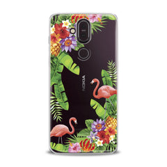 Lex Altern TPU Silicone Nokia Case Tropical Floral Flamingo