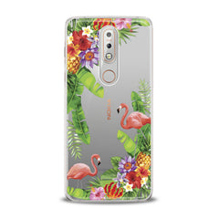 Lex Altern TPU Silicone Nokia Case Tropical Floral Flamingo