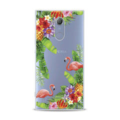 Lex Altern TPU Silicone Sony Xperia Case Tropical Floral Flamingo