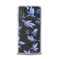 Lex Altern TPU Silicone Motorola Case Purple Leaves Plants