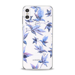 Lex Altern TPU Silicone Motorola Case Purple Leaves Plants