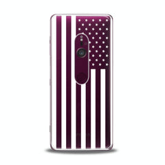 Lex Altern TPU Silicone Sony Xperia Case Black USA Flag