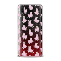 Lex Altern TPU Silicone VIVO Case Pink Alpaca Pattern