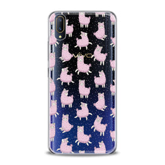 Lex Altern TPU Silicone Vivo Case Pink Alpaca Pattern