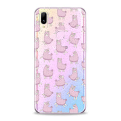 Lex Altern TPU Silicone VIVO Case Pink Alpaca Pattern