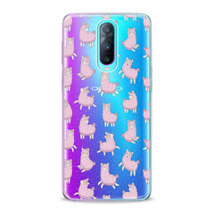 Lex Altern TPU Silicone Oppo Case Pink Alpaca Pattern