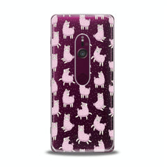 Lex Altern TPU Silicone Sony Xperia Case Pink Alpaca Pattern