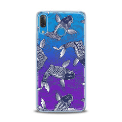 Lex Altern TPU Silicone Lenovo Case Blue Koi Fishes