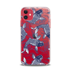 Lex Altern TPU Silicone iPhone Case Blue Koi Fishes