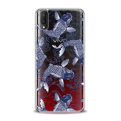 Lex Altern TPU Silicone VIVO Case Blue Koi Fishes