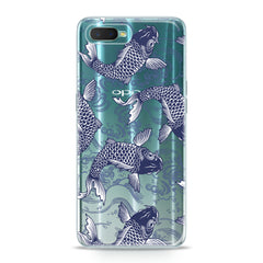 Lex Altern TPU Silicone Oppo Case Blue Koi Fishes