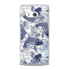 Lex Altern TPU Silicone HTC Case Blue Koi Fishes