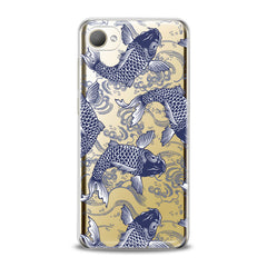 Lex Altern TPU Silicone HTC Case Blue Koi Fishes