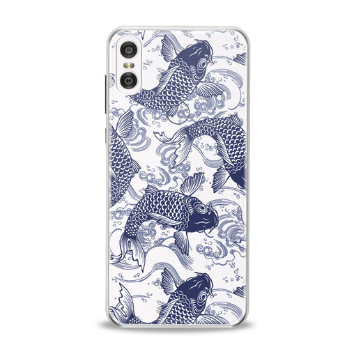 Lex Altern TPU Silicone Motorola Case Blue Koi Fishes