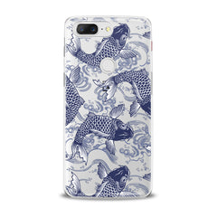 Lex Altern TPU Silicone OnePlus Case Blue Koi Fishes