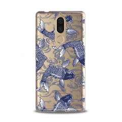 Lex Altern TPU Silicone Lenovo Case Blue Koi Fishes