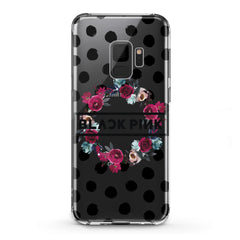 Lex Altern TPU Silicone Samsung Galaxy Case Floral Black Pink