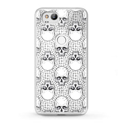 Lex Altern Google Pixel Case White Skulls