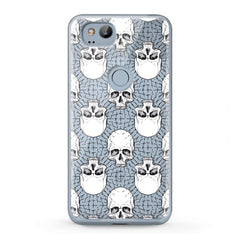 Lex Altern TPU Silicone Google Pixel Case White Skulls