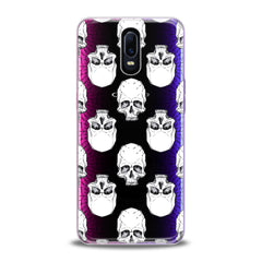 Lex Altern TPU Silicone Oppo Case White Skulls