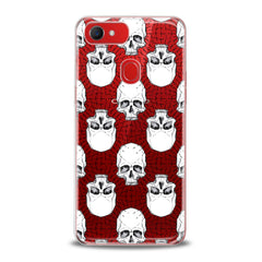 Lex Altern TPU Silicone Oppo Case White Skulls