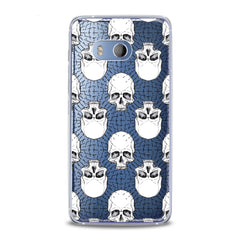 Lex Altern TPU Silicone HTC Case White Skulls