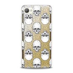 Lex Altern TPU Silicone HTC Case White Skulls