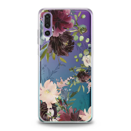 Lex Altern Purple Flowers Huawei Honor Case