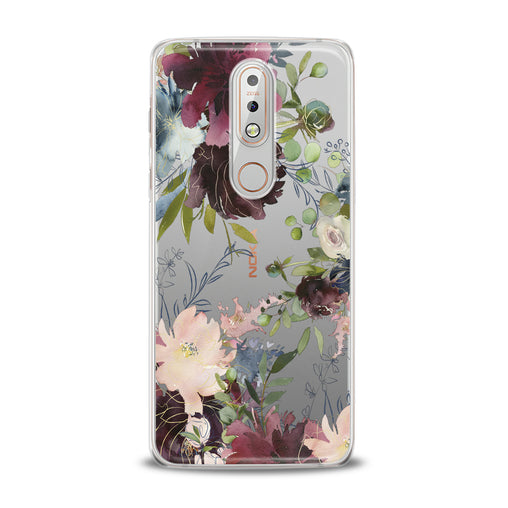 Lex Altern Purple Flowers Nokia Case