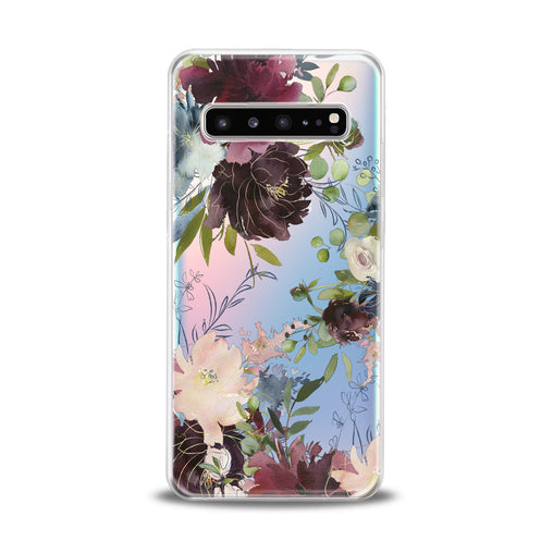 Lex Altern Purple Flowers Samsung Galaxy Case