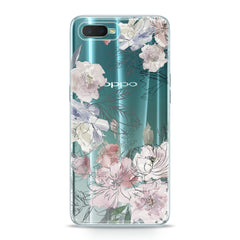 Lex Altern TPU Silicone Oppo Case Drawing Flowers