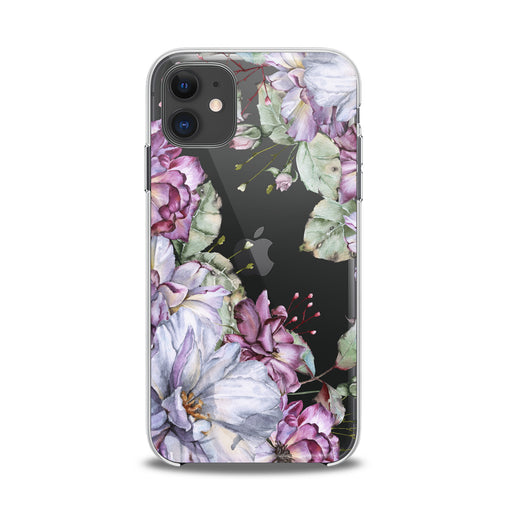 Lex Altern TPU Silicone iPhone Case Violet Flowers