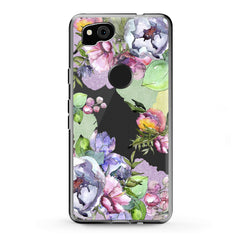 Lex Altern TPU Silicone Google Pixel Case Watercolor Flowers Art