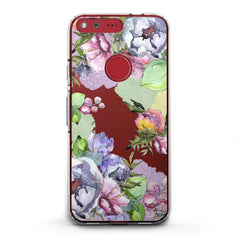 Lex Altern TPU Silicone Google Pixel Case Watercolor Flowers Art