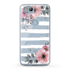 Lex Altern TPU Silicone Google Pixel Case Striped Floral