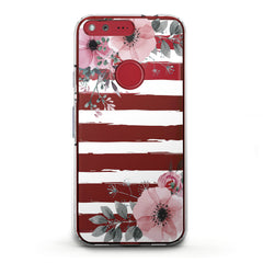 Lex Altern TPU Silicone Google Pixel Case Striped Floral