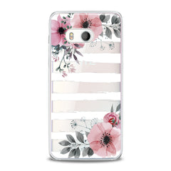 Lex Altern TPU Silicone HTC Case Striped Floral