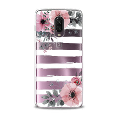 Lex Altern TPU Silicone OnePlus Case Striped Floral