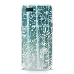 Lex Altern TPU Silicone Oppo Case White Floral Pattern